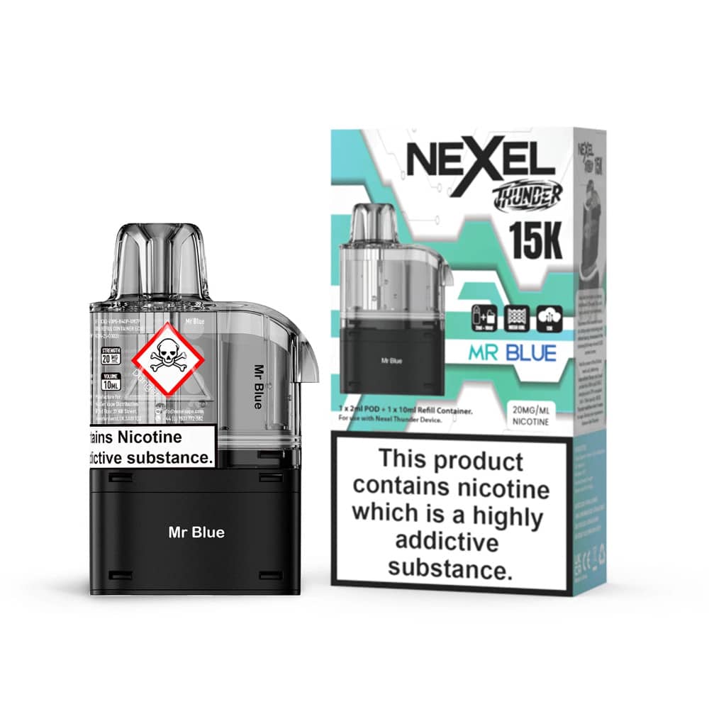 Nexel Thunder 15k Pods Pack of 10 Mr Blue