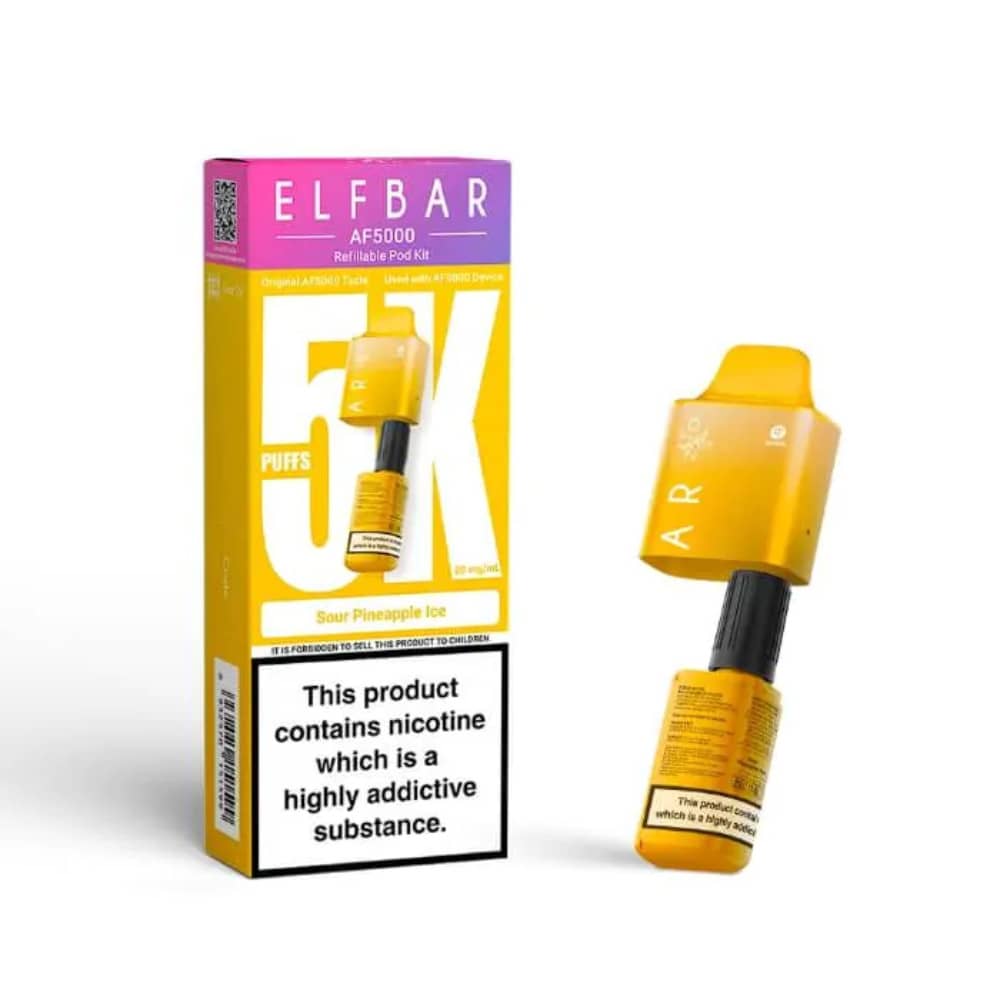 Elf bar AF5000 Pods Pack of 5 Sour Pineapple Ice