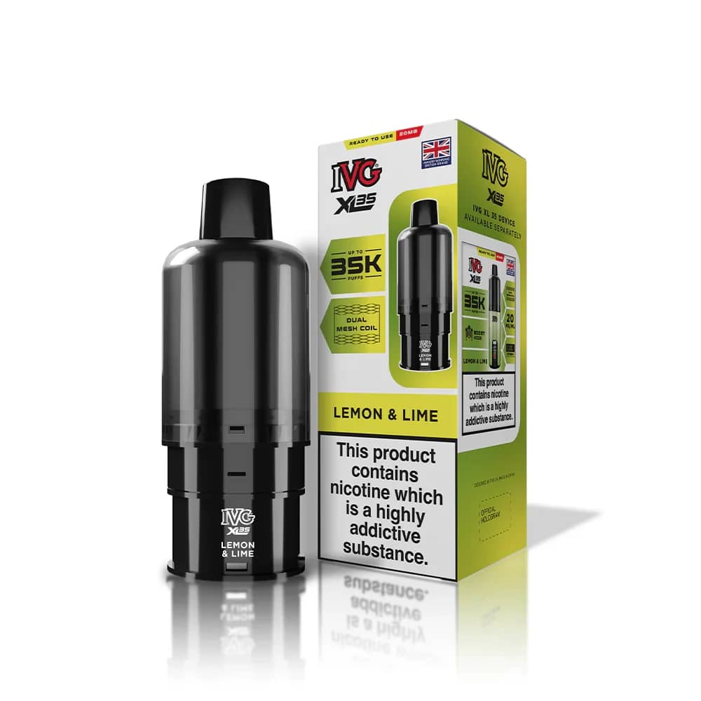 IVG xl 35k Prefilled Pods Pack of 5 Lemon Lime