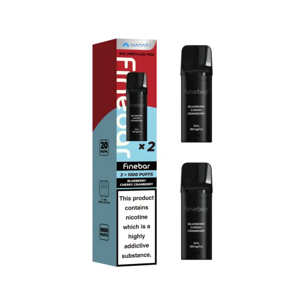 Hayati Finebar Prefilled Pod Pack of 10 Blueberry Cherry Cranberry