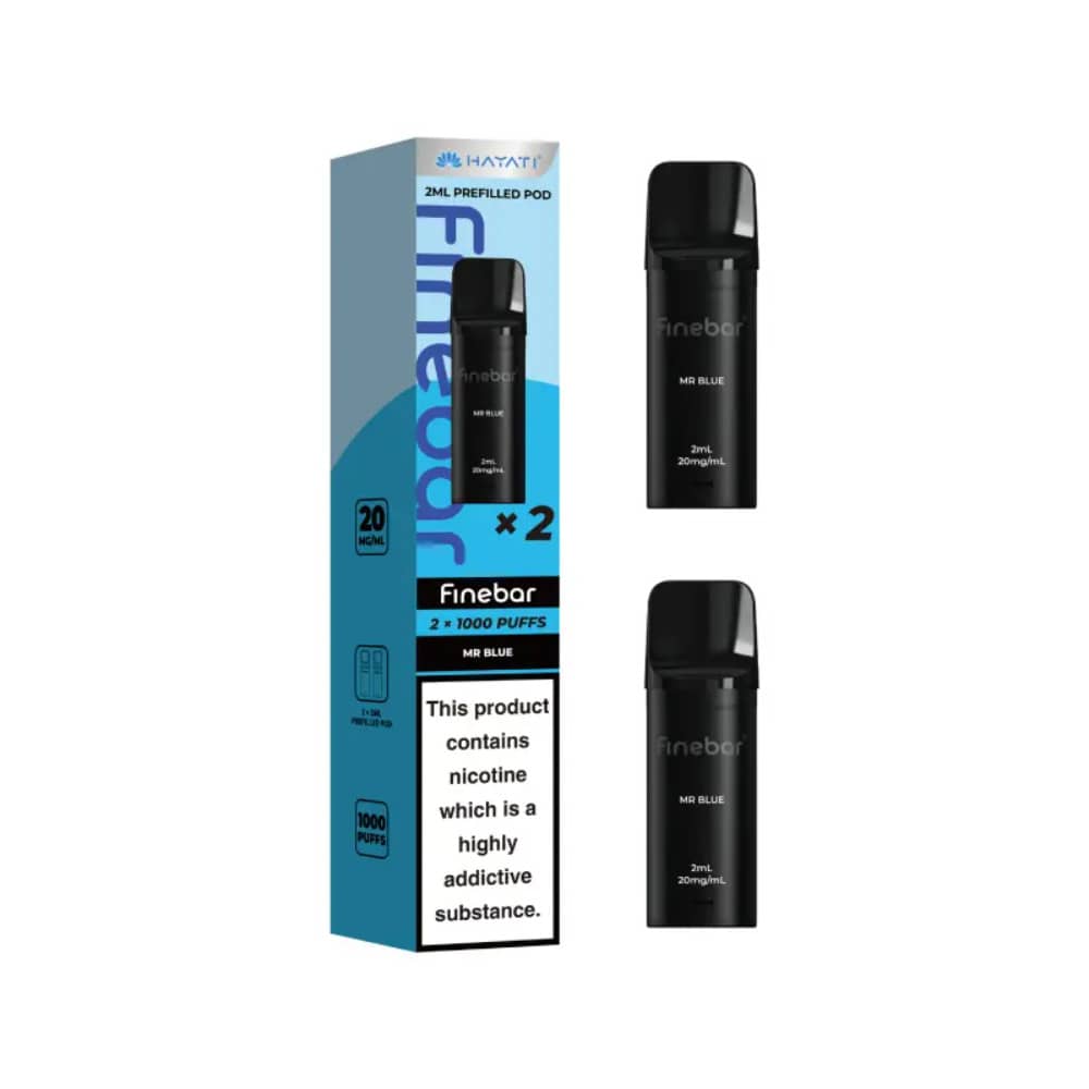 Hayati Finebar Prefilled Pod Pack of 10 Mr Blue