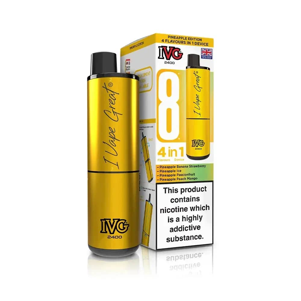 IVG 2400 Prefilled Pod Vape Kit Box of 5 Pineapple Edition