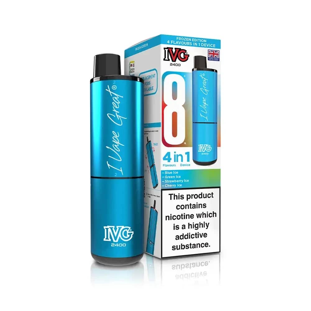 IVG 2400 Prefilled Pod Vape Kit Box of 5 Frozen/ Slush Edition