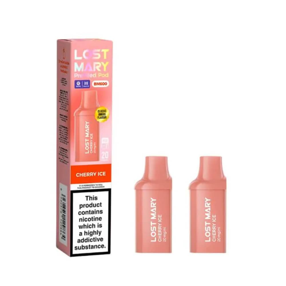 Lost Mary Bm600 Prefilled Pods Box of 10 Cherry Ice
